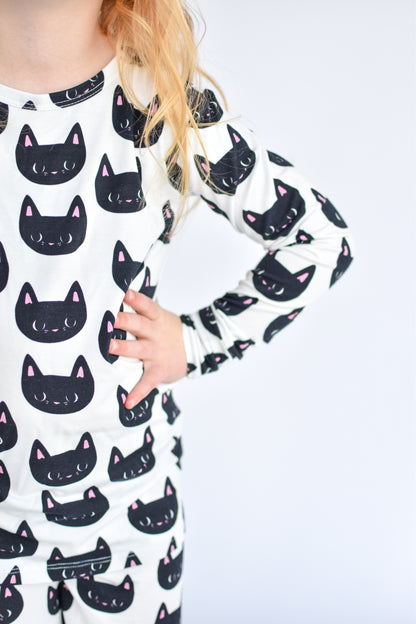 Black Kitty Halloween Pjs for Kids, Binx from Hocus Pocus Pjs, Hocus Pocus Pajamas